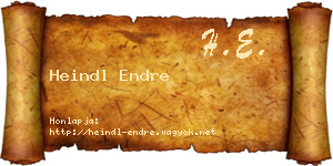 Heindl Endre névjegykártya
